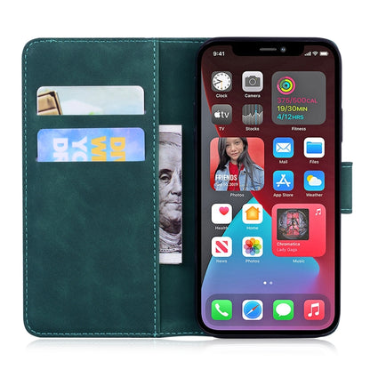 For iPhone 13 Pro Tiger Embossing Pattern Horizontal Flip Leather Case with Holder & Card Slots & Wallet (Green) - iPhone 13 Pro Cases by buy2fix | Online Shopping UK | buy2fix