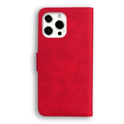 For iPhone 13 Pro Max Skin Feel Pure Color Horizontal Flip Leather Case with Holder & Card Slots & Wallet (Red) - iPhone 13 Pro Max Cases by buy2fix | Online Shopping UK | buy2fix