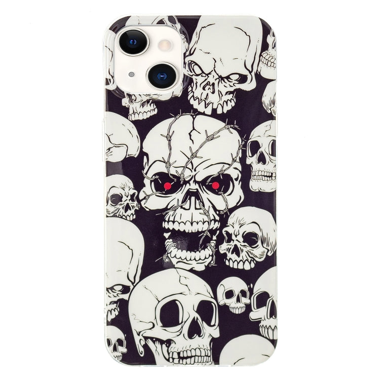 For iPhone 13 mini Luminous TPU Soft Protective Case (Skull) - iPhone 13 mini Cases by buy2fix | Online Shopping UK | buy2fix