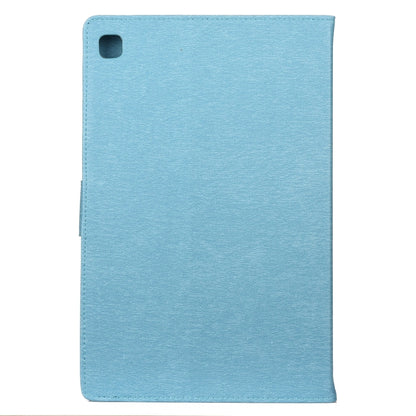 For Samsung Galaxy Tab S6 Lite / P610 Butterfly Flower Embossing Pattern Horizontal Flip Leather Case with Holder & Card Slots & Wallet(Blue) - Tab S6 Lite P610 / P615 by buy2fix | Online Shopping UK | buy2fix