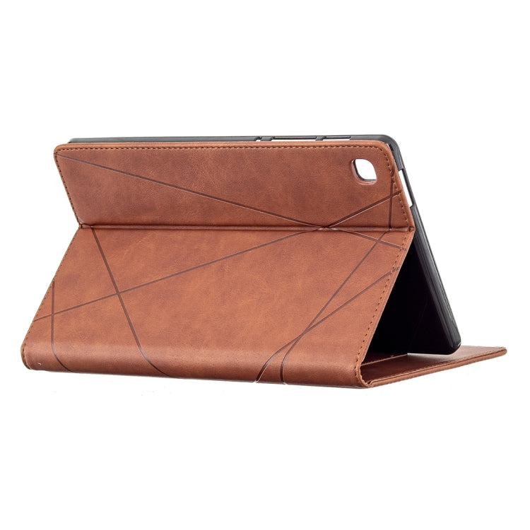 For Samsung Galaxy Tab A7 Lite SM-T220/SM-T225 Rhombus Texture Horizontal Flip Magnetic Leather Case with Holder & Card Slots(Brown) - Tab A7 Lite T220 / T225 by buy2fix | Online Shopping UK | buy2fix