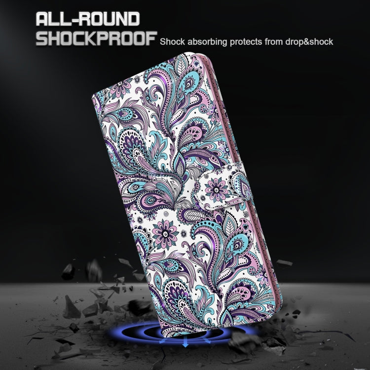 For iPhone 13 3D Painting Pattern Horizontal Flip TPU + PU Leather Case with Holder & Card Slots & Wallet(Swirl Pattern) - iPhone 13 Cases by buy2fix | Online Shopping UK | buy2fix