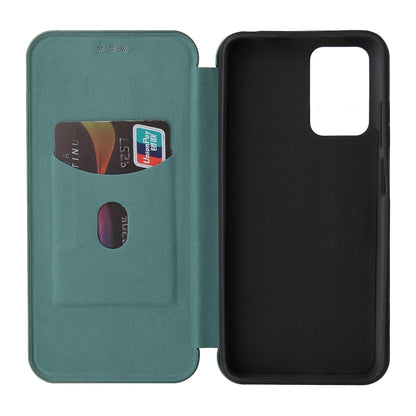 Carbon Fiber Texture Horizontal Flip TPU + PC + PU Leather Case with Card Slot For Xiaomi Redmi 10(Green) - Xiaomi Cases by buy2fix | Online Shopping UK | buy2fix