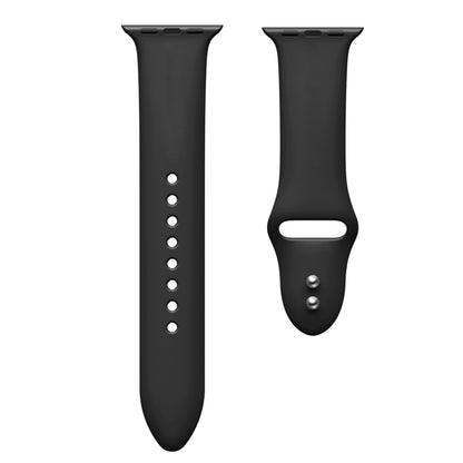 Double Nail Silicone Strap Watch Band For Apple Watch Series 9&8&7 41mm / SE 3&SE 2&6&SE&5&4 40mm / 3&2&1 38mm(Black) - Watch Bands by buy2fix | Online Shopping UK | buy2fix