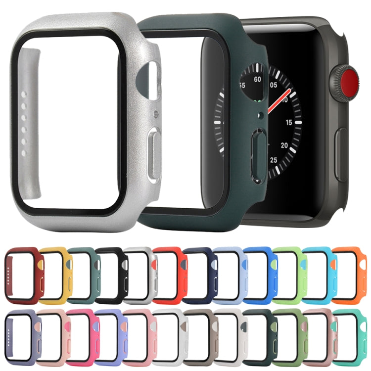 Shockproof PC+Tempered Glass Protective Case with Packed Carton For Apple Watch Series 3 & 2 & 1 42mm(Mint Green) - Watch Cases by buy2fix | Online Shopping UK | buy2fix