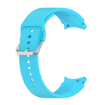 For Samung Galaxy Watch4 40mm / 44mm Silicone Silver Round Buckle Watch Band(Sky Blue) - Watch Bands by buy2fix | Online Shopping UK | buy2fix