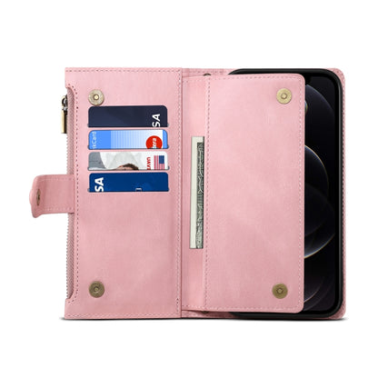 For iPhone XR Retro Frosted Horizontal Flip Leather Case with Holder & Card Slot & Wallet & Zipper Pocket & Lanyard(Rose Gold) - More iPhone Cases by buy2fix | Online Shopping UK | buy2fix