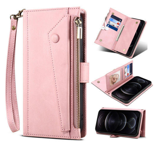 For iPhone XS Max Retro Frosted Horizontal Flip Leather Case with Holder & Card Slot & Wallet & Zipper Pocket & Lanyard(Rose Gold) - More iPhone Cases by buy2fix | Online Shopping UK | buy2fix