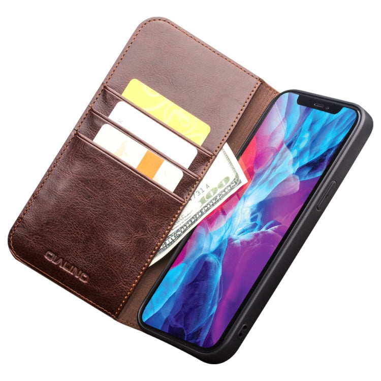 For iPhone 13 mini QIALINO Horizontal Flip Leather Case with Holder & Card Slots & Wallet (Brown) - iPhone 13 mini Cases by QIALINO | Online Shopping UK | buy2fix