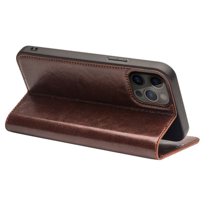 For iPhone 13 Pro Max QIALINO Horizontal Flip Leather Case with Holder & Card Slots & Wallet (Brown) - iPhone 13 Pro Max Cases by QIALINO | Online Shopping UK | buy2fix