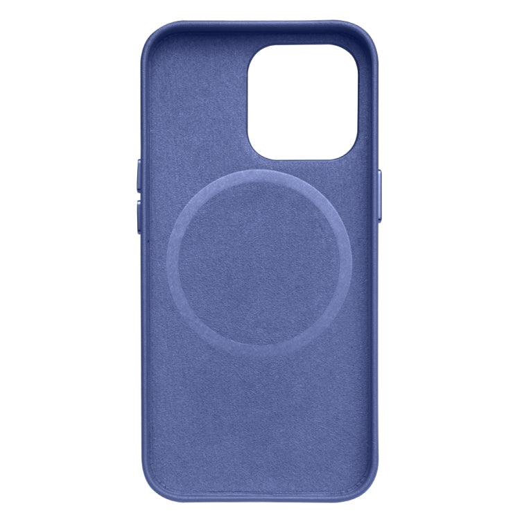 For iPhone 13 mini QIALINO Nappa Cowhide MagSafe Magnetic Protective Case (Blue) - iPhone 13 mini Cases by QIALINO | Online Shopping UK | buy2fix