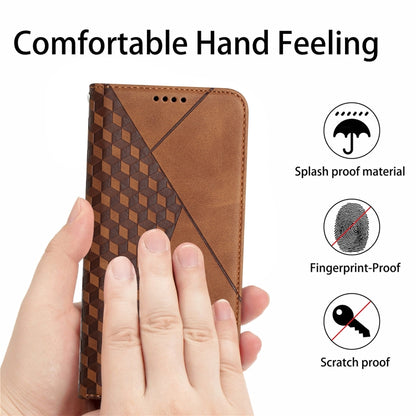 For iPhone 11 Pro Diamond Pattern Splicing Skin Feel Magnetic Horizontal Flip Leather Case with Card Slots & Holder & Wallet (Brown) - iPhone 11 Pro Cases by buy2fix | Online Shopping UK | buy2fix