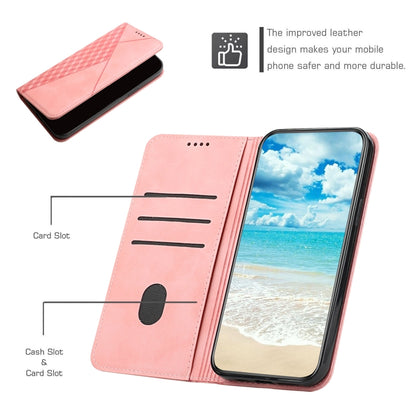 For Xiaomi Redmi Note 9 Pro Diamond Pattern Splicing Skin Feel Magnetic Horizontal Flip Leather Case with Card Slots & Holder & Wallet(Rose Gold) - Xiaomi Cases by buy2fix | Online Shopping UK | buy2fix