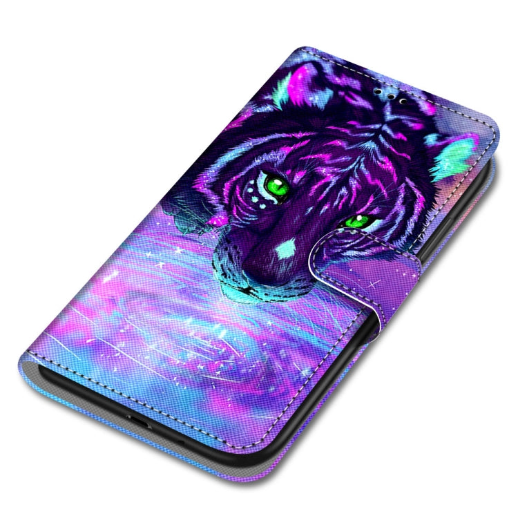 For Xiaomi Redmi 10 Coloured Drawing Cross Texture Horizontal Flip PU Leather Case with Holder & Card Slots & Wallet & Lanyard(Tiger Drinking Water) - Xiaomi Cases by buy2fix | Online Shopping UK | buy2fix