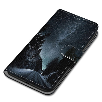 For Huawei P50 Pro Coloured Drawing Cross Texture Horizontal Flip PU Leather Case with Holder & Card Slots & Wallet & Lanyard(Mountain Road Starry Sky) - Huawei Cases by buy2fix | Online Shopping UK | buy2fix