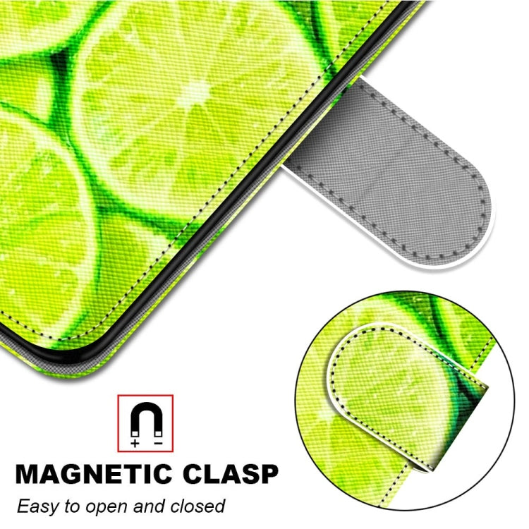 For OPPO A93 5G / A93s 5G / A54 5G / A74 5G Coloured Drawing Cross Texture Horizontal Flip PU Leather Case with Holder & Card Slots & Wallet & Lanyard(Green Lemon) - OPPO Cases by buy2fix | Online Shopping UK | buy2fix