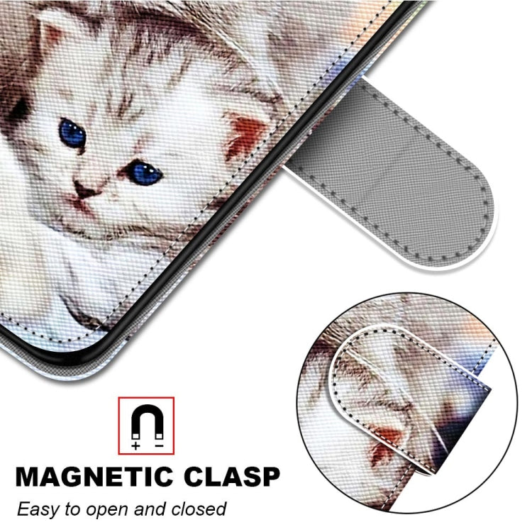 For ZTE Blade A31 Coloured Drawing Cross Texture Horizontal Flip PU Leather Case with Holder & Card Slots & Wallet & Lanyard(Big Cat Holding Kitten) - ZTE Cases by buy2fix | Online Shopping UK | buy2fix