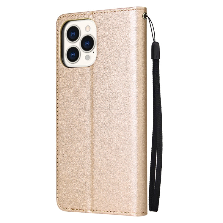 For iPhone 13 Multifunctional Horizontal Flip Leather Case, with Three Card Slot & Holder & Photo Frame & Lanyard(Tyrant Gold) - iPhone 13 Cases by buy2fix | Online Shopping UK | buy2fix