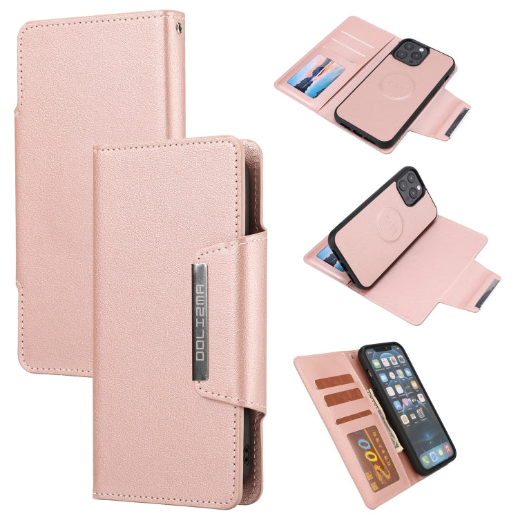 For iPhone 13 Pro Max Ultra-thin Separable Magnetic Horizontal Flip Leather Case with Card Slot & Wallet (Pink) - iPhone 13 Pro Max Cases by buy2fix | Online Shopping UK | buy2fix