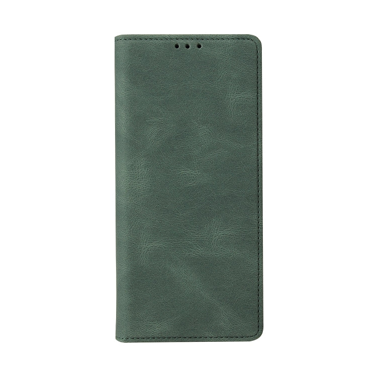 For Samsung Galaxy S21 Ultra 5G Simple Suction Closure Horizontal Flip Leather Case with Holder & Card Slot & Wallet(Green) - Galaxy S21 Ultra 5G Cases by buy2fix | Online Shopping UK | buy2fix