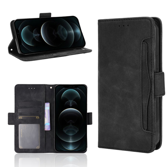 For iPhone 13 Pro Skin Feel Calf Pattern Horizontal Flip Leather Case with Holder & Card Slots & Photo Frame (Black) - iPhone 13 Pro Cases by buy2fix | Online Shopping UK | buy2fix