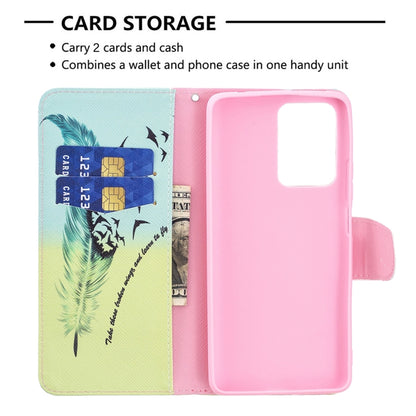 For Xiaomi Mi 11T Colored Drawing Pattern Horizontal Flip Leather Case with Holder & Card Slots & Wallet(Feather) - Xiaomi Cases by buy2fix | Online Shopping UK | buy2fix