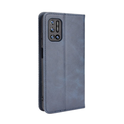 For Doogee N40 Pro Magnetic Buckle Retro Pattern Horizontal Flip Leather Case with Holder & Card Slot & Wallet(Blue) - More Brand by buy2fix | Online Shopping UK | buy2fix