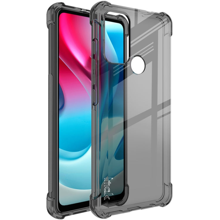 For Motorola Moto G60S IMAK All-inclusive Shockproof Airbag TPU Case with Screen Protector(Transparent Black) - Motorola Cases by imak | Online Shopping UK | buy2fix