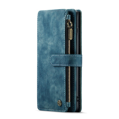 For Samsung Galaxy S10 CaseMe-C30 PU + TPU Multifunctional Horizontal Flip Leather Case with Holder & Card Slot & Wallet & Zipper Pocket(Blue) - Galaxy Phone Cases by CaseMe | Online Shopping UK | buy2fix