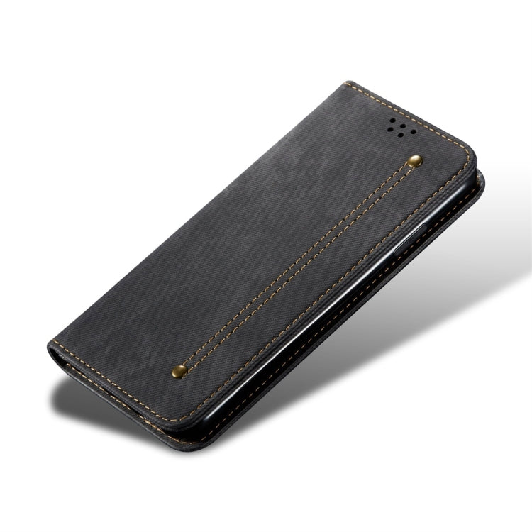 For Huawei Y9 (2019) Denim Texture Casual Style Horizontal Flip Leather Case with Holder & Card Slots & Wallet(Black) - Huawei Cases by buy2fix | Online Shopping UK | buy2fix