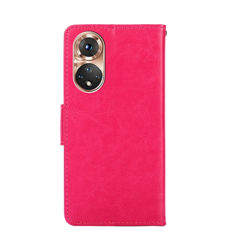 For Honor 50 Crystal Texture Horizontal Flip Leather Case with Holder & Card Slots & Wallet(Rose Red) - Honor Cases by buy2fix | Online Shopping UK | buy2fix