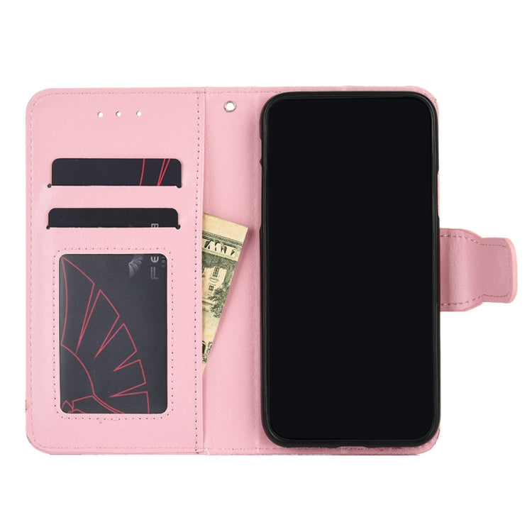 For iPhone 12 / 12 Pro Crystal Texture Horizontal Flip Leather Case with Holder & Card Slots & Wallet(Pink) - iPhone 12 / 12 Pro Cases by buy2fix | Online Shopping UK | buy2fix