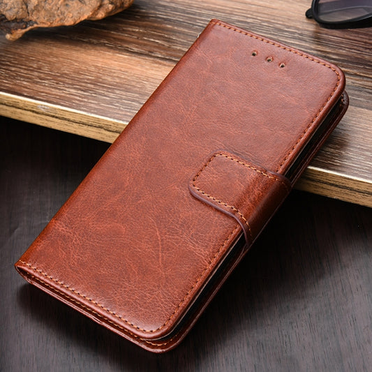 For Nokia 2.4 Crystal Texture Horizontal Flip Leather Case with Holder & Card Slots & Wallet(Brown) - Nokia Cases by buy2fix | Online Shopping UK | buy2fix