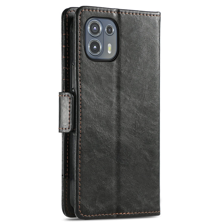 For Motorola Edge 20 Lite CaseNeo Business Splicing Dual Magnetic Buckle Horizontal Flip PU Leather Case with Holder & Card Slots & Wallet(Black) - Motorola Cases by buy2fix | Online Shopping UK | buy2fix