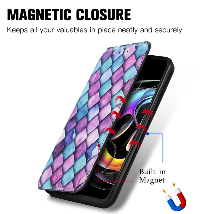 For Motorola Edge 20 Lite Colorful Magnetic Horizontal Flip PU Leather Case with Holder & Card Slot & Wallet(Purple Scales) - Motorola Cases by buy2fix | Online Shopping UK | buy2fix