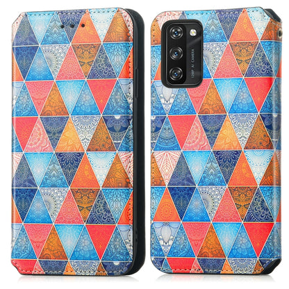 For Blackview A100 Colorful Magnetic Horizontal Flip PU Leather Case with Holder & Card Slot & Wallet(Rhombus Mandala) - More Brand by buy2fix | Online Shopping UK | buy2fix