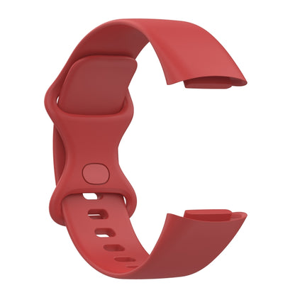 For Fitbit Charge 5 Silicone Watch Band, Size:L(Official Red) - Watch Bands by buy2fix | Online Shopping UK | buy2fix