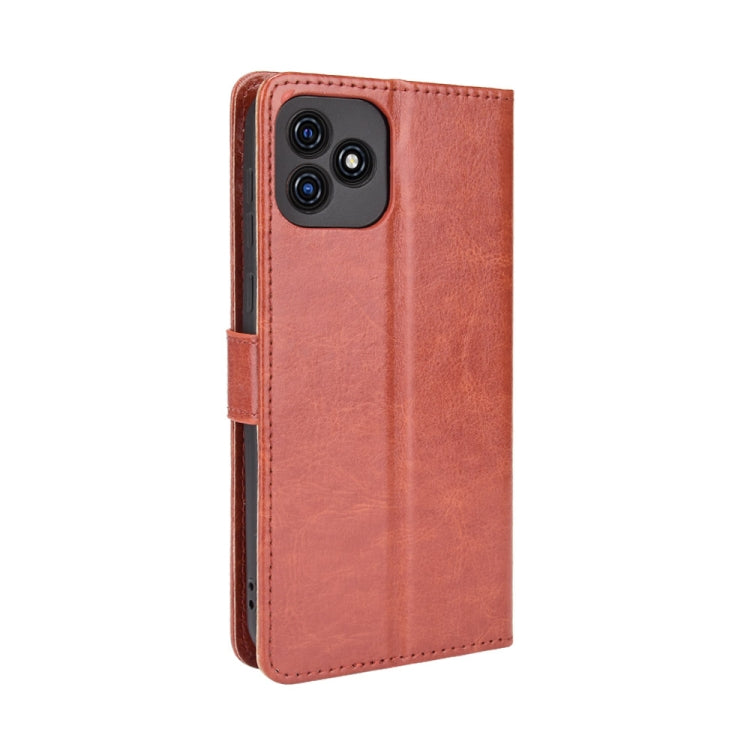 For Blackview Oscal C20 Crazy Horse Texture Horizontal Flip Leather Case with Holder & Card Slots & Lanyard(Brown) - More Brand by buy2fix | Online Shopping UK | buy2fix