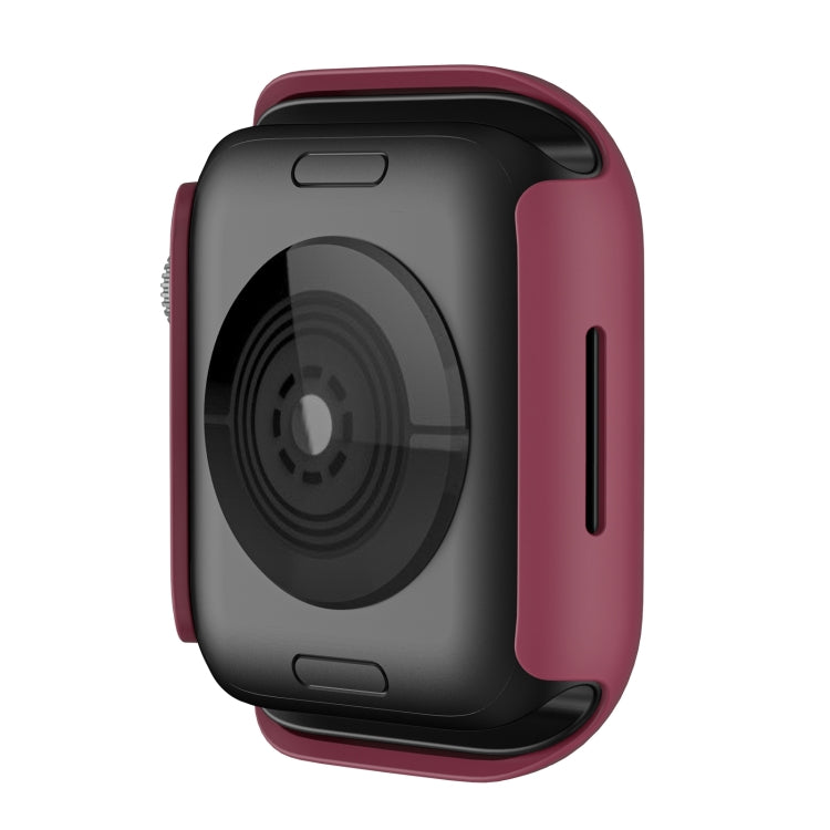 Shockproof TPU Protective Case For Apple Watch Series 9 / 8 / 7 41mm(Dark Red) - Watch Cases by buy2fix | Online Shopping UK | buy2fix