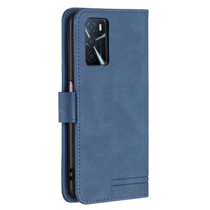 For OPPO A16/ A16s/ A54s/ A55 5G/ A53s 5G Magnetic Clasp RFID Blocking Anti-Theft Leather Case with Holder & Card Slots & Wallet(Blue) - OPPO Cases by buy2fix | Online Shopping UK | buy2fix