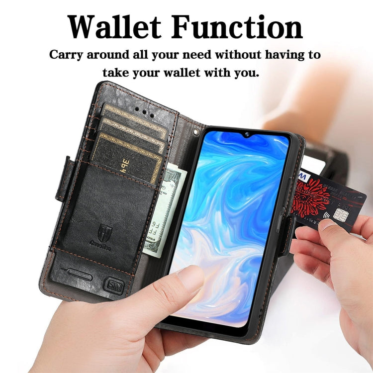 For Doogee N40 Pro CaseNeo Splicing Dual Magnetic Buckle Leather Case with Holder & Card Slots & Wallet(Black) - More Brand by buy2fix | Online Shopping UK | buy2fix