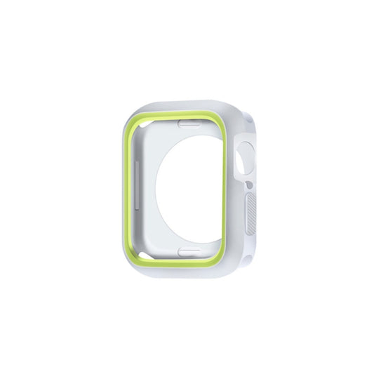 Two-color Shockproof Protective Case For Apple Watch Series 9 / 8 / 7 41mm(Green White) - Watch Cases by buy2fix | Online Shopping UK | buy2fix