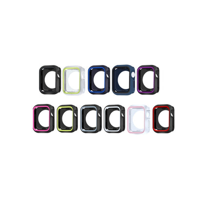 Two-color Shockproof Protective Case For Apple Watch Series 9 / 8 / 7 45mm(Black Pink) - Watch Cases by buy2fix | Online Shopping UK | buy2fix