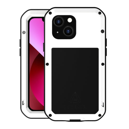 For iPhone 13 LOVE MEI Metal Shockproof Life Waterproof Dustproof Protective Phone Case(White) - iPhone 13 Cases by LOVE MEI | Online Shopping UK | buy2fix