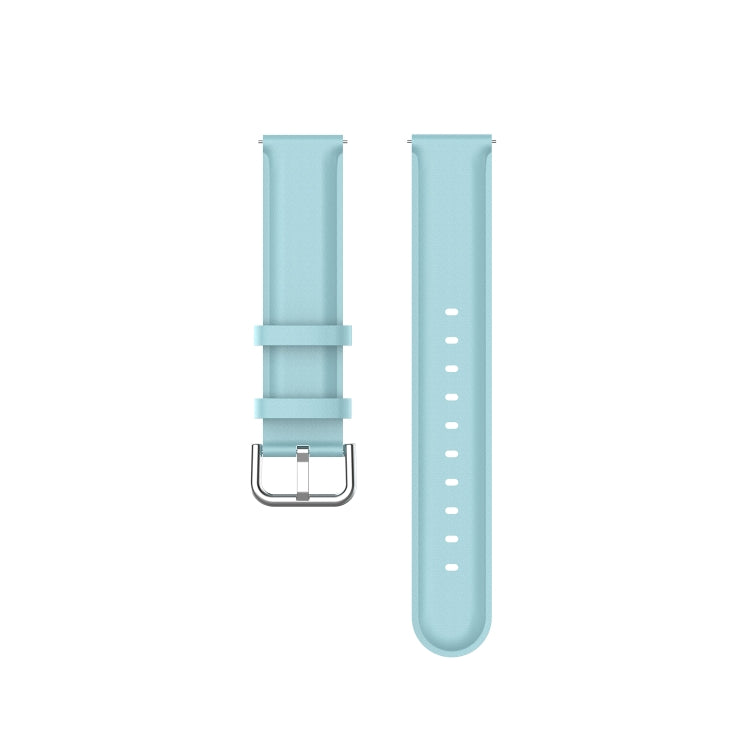 For Huawei Watch GT 3 42mm 20mm Round Tail Leather Watch Band(Light Blue) - Watch Bands by buy2fix | Online Shopping UK | buy2fix