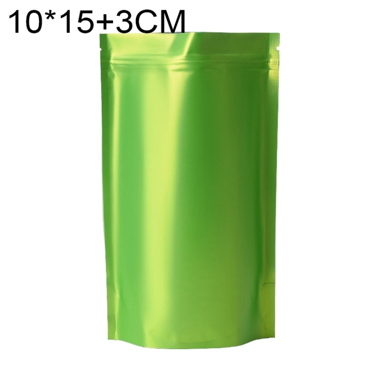 100 PCS/Set Matte Aluminum Foil Snack Stand-up Pouch, Size:10x15+3cm(Green) - Preservation Supplies by buy2fix | Online Shopping UK | buy2fix