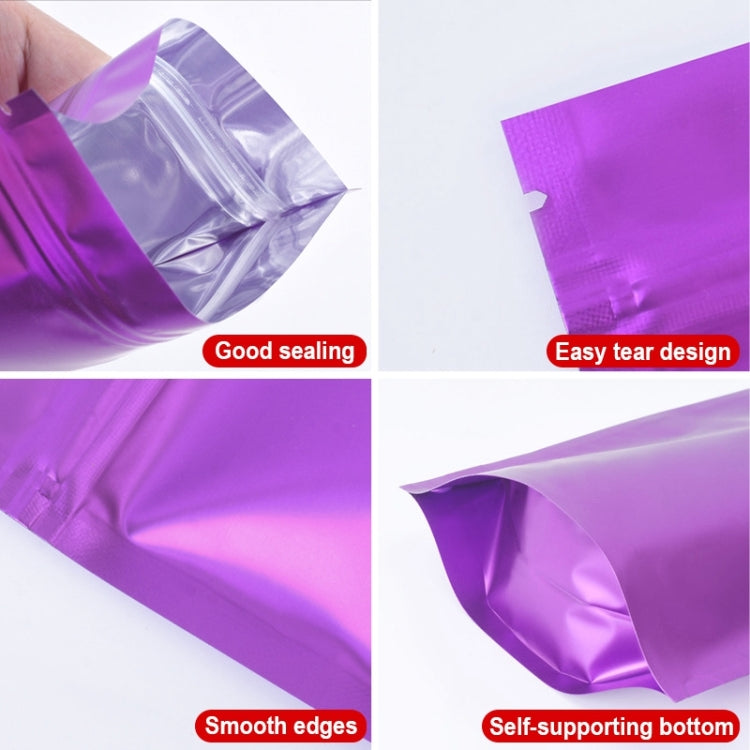 100 PCS/Set Matte Aluminum Foil Snack Stand-up Pouch, Size:14x20+4cm(Pink) - Preservation Supplies by buy2fix | Online Shopping UK | buy2fix