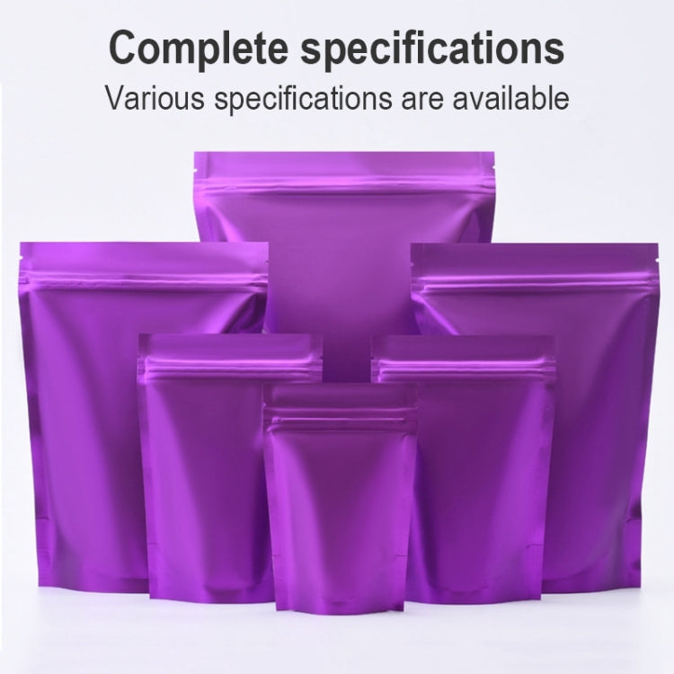 100 PCS/Set Matte Aluminum Foil Snack Stand-up Pouch, Size:15x22+4cm(Purple) - Preservation Supplies by buy2fix | Online Shopping UK | buy2fix