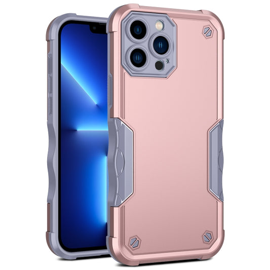 For iPhone 12 Pro Non-slip Armor Phone Case(Rose Gold) - iPhone 12 / 12 Pro Cases by buy2fix | Online Shopping UK | buy2fix