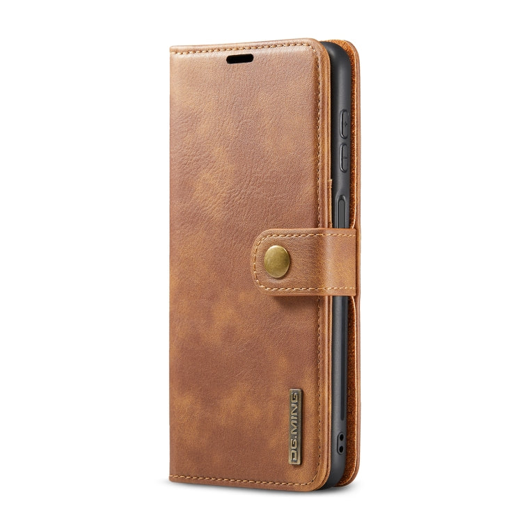 For Samsung Galaxy A13 4G DG.MING Crazy Horse Texture Detachable Magnetic Leather Phone Case(Brown) - Galaxy Phone Cases by DG.MING | Online Shopping UK | buy2fix